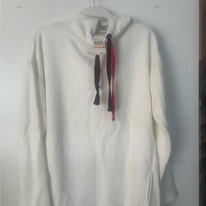 Nautica White Hoodie with Red and Black Accents
